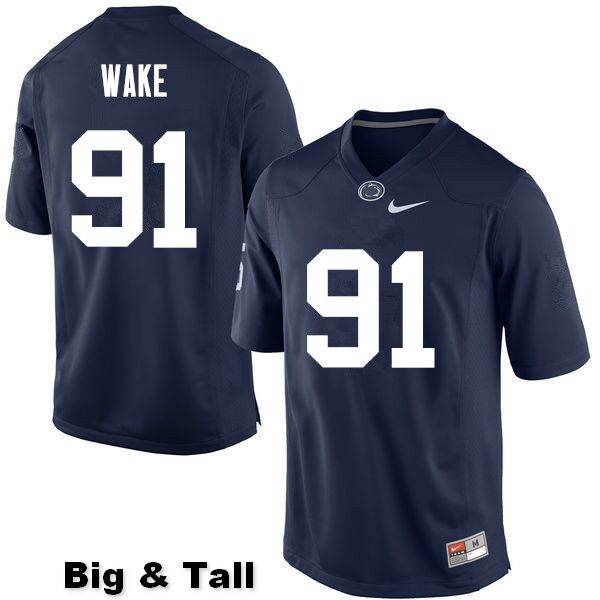 NCAA Nike Men's Penn State Nittany Lions Cameron Wake #91 College Football Authentic Big & Tall Navy Stitched Jersey QWN5698FQ